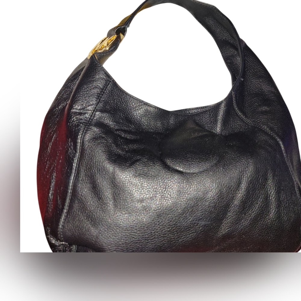 Michael Kors Large Black Leather Hobo Bag - Picture 1 of 15